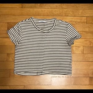 ZARA black and white crop top